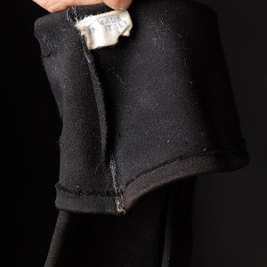 1950s Black Embroidered/stitched Mid Length Gloves